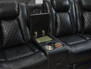 Ensemble de canapés modulaires en cuir de haute qualité avec éclairage LED, multifonctionnels et inclinables pour salon ou hôtel - Product Image 6