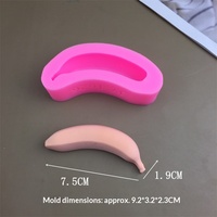 Moule à gâteau en mousse en forme de banane hyper-réaliste 3D, résistant au four, professionnel, pour dessert français, modèle H3664-3667