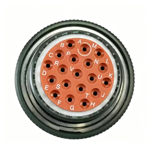 Conector de acoplamiento JY27467T25E19PH MIL-DTL-38999 Serie IV, enchufe recto de 19 pines macho, tamaño de pin 25 - Product Image 2