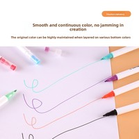 Marqueur acrylique double pointe, couleur opaque, empilable, pointe souple, pour étudiants, stylo aquarelle, modèle de dessin artistique pour enfants