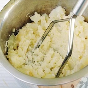 Triturador de patatas de acero inoxidable, herramienta manual de cocina para triturar patatas y comida para bebés - Product Image 3