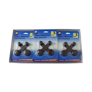 ตัวกันกระแทกประตูแบบกาว 12 ชิ้น ยางสีดำ ติดผนัง สำหรับใช้ในบ้าน - Product Image 1