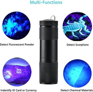 UV Torch Professional 365nm USB <b>Rechargeable</b> Black Filter Lens Cat Moss Ringworm Fungus Urine Pet Stain Detector UV Flashlight - Product Image 4