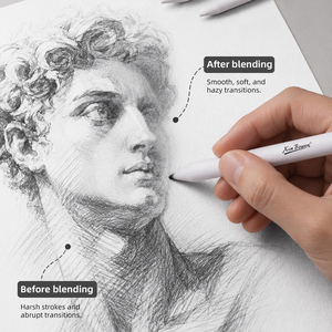 مجموعة رسم شين بوين بالجملة 28 قطعة، أقلام رصاص جرافيت وفحم، طقم فني مع حقيبة قماشية قابلة للطي لشعار مخصص وعلامة تجارية OEM - Product Image 4