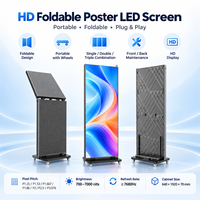 Écran LED portable ultra-fin pliable en trois parties TOOSEN P1.667 P1.86 P2.5, signalisation numérique mobile pour événements, publicité en magasin, professionnel