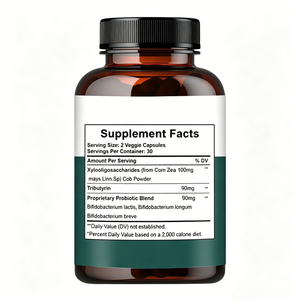 OEM Private Label Non-GMO Probiotic Capsules with Tributyrin Corn Extract for Gut Microbiota Balance Vitamin Supplements - Product Image 2