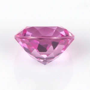 Oval Pink Lab Created Sapphire Corundum Synthetic Sapphire Round Pink Lab Grown Sapphire - Product Image 2