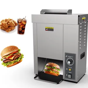 Automatic Stainless Vertical Bread Burger Machines Commercial Hamburger Making Machines Burger Bun Toaster