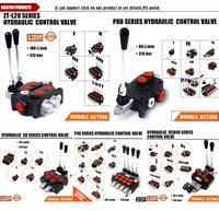 Vanne de commande directionnelle hydraulique manuelle à 2 bobines ZS1-L20E 100L-Min pour machines agricoles, camions d'assainissement et engins de génie civil