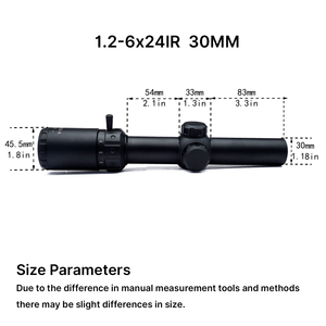Lunette de visée BANGBANG 1.2-6X24 IR 30MM, optique HD premium, illuminée, légère, étanche, antichoc, pour la chasse en plein air - Product Image 6