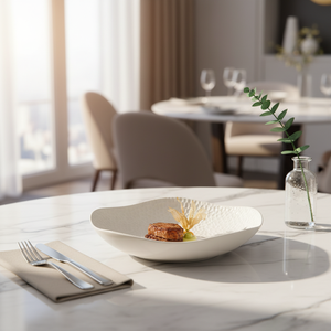 Vaisselle Speckle Platos Gastronomy, vaisselle de restaurant, assiette en céramique, forme unique, assiette pour salade - Product Image 5