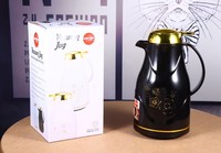 Termo ZES de 2L, Rosado, con Revestimiento de Vidrio, Portátil, Aislado al Vacío, con Tapa Moderna, para Té y Café