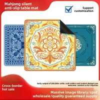 Tapis de jeu de Mahjong Funky Trade Square 2-3mm, tapis écologique antidérapant en caoutchouc, vente en gros, e-commerce transfrontalier, OEM