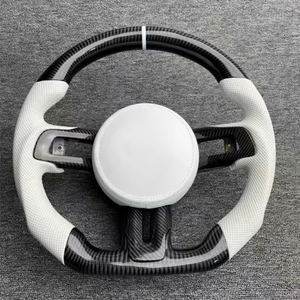 Volant de course en fibre de carbone véritable avec éclairage LED design fantaisie pour <span class=keywords><strong>Ford</strong></span> <span class=keywords><strong>Mustang</strong></span> GT 2020 2018 2019 - Product Image 2