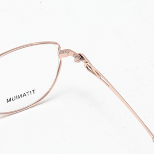 2026 Ultra Light Titanium Ins Style Eyeglasses Fashionable Polygonal <b>Large</b> <b>Frame</b> Elegant Diamond Face Shape for Men Women - Product Image 2