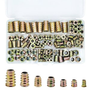 Tuercas Preincrustadas de Aleación de Zinc para Muebles, Insertos de Rosca Métrica M4 M5 M6 M8 M10, 130 Piezas, Accionamiento por Enchufe, Rosca Derecha - Product Image 3