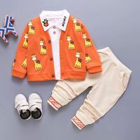 Ensemble de mode trois pièces en velours côtelé pour bébés garçons de 0 à 5 ans, printemps et automne
