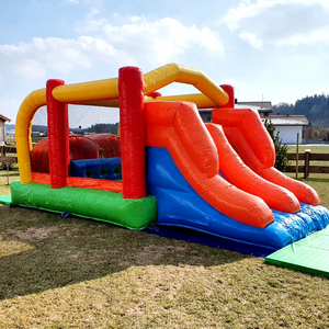 Commercial grade outdoor party bouncy castle combo bouncer <b>inflatable</b> mini bounce <b>house</b> obstacle course for kids - Product Image 1