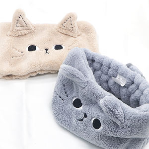 कस्टम प्यारा नरम हेडबैंड <span class=keywords><strong>Hairband</strong></span> महिलाओं चेहरे का मेकअप हेडबैंड ऊन सिर बौछार चेहरा धोने के लिए Wraps - Product Image 1