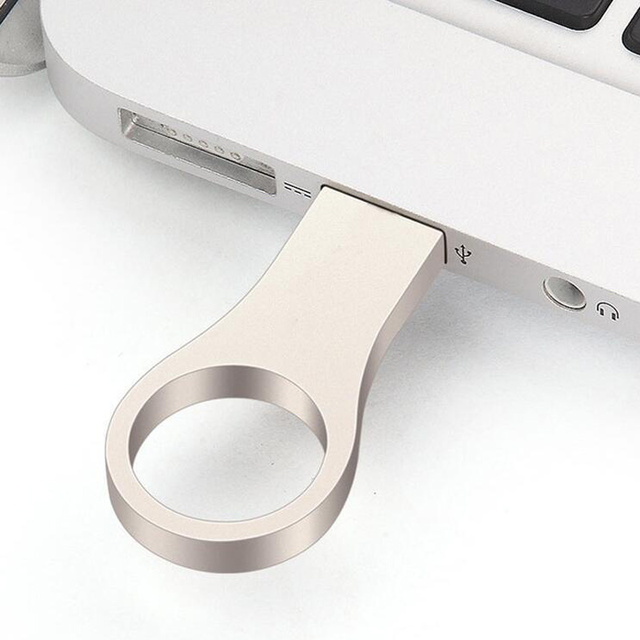 Custom Logo Metal USB Flash Drive 2.0 Memory Stick with Key Chain Available Sizes 128MB 1GB 2GB 4GB 8GB 16GB 32GB 64GB