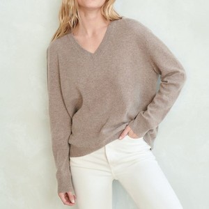 Personalizza 100% <span class=keywords><strong>Cashmere</strong></span> maglione di cachemire lavorato a maglia con scollo a v di alta qualità Pullover <span class=keywords><strong>in</strong></span> <span class=keywords><strong>Cashmere</strong></span> da <span class=keywords><strong>donna</strong></span> Super morbido - Product Image 6