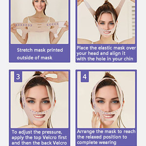 Ceinture de <span class=keywords><strong>masque</strong></span> réutilisable V-Line Double menton réducteur <span class=keywords><strong>masque</strong></span> de menton ceinture de levage <span class=keywords><strong>masque</strong></span> amincissant en forme de V - Product Image 6