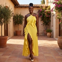 Robe chemise longue élégante à rayures verticales pour femme, style africain, boutonnée, ceinturée, grande taille, pour soirée