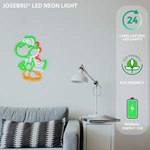 Letrero de Neón de Anime con Dinosaurios, Luz LED de Neón para Decoración de Pared de Dormitorio, Decoración Estilo Mario para Sala de Juegos - Product Image 5