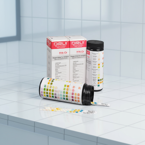 Bandelettes de test urinaire DIRUI 14 paramètres, bandelettes de test de bilirubine sanguine et d'urobilinogène, 100 pièces/baril, bandelettes réactives pour analyse d'<span class=keywords><strong>urine</strong></span> - Product Image 1