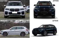 Kit de Conversión de Carrocería con Faros Delanteros, Faros Traseros, Parachoques, Faldones Laterales y Parrilla para BMW X5 G05 2019-23, Actualización al Estilo M-Tech LCI 2024