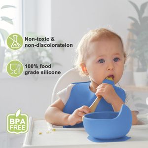 Plato de silicona de grado alimenticio para bebé, juego de alimentación por succión, vajilla, <span class=keywords><strong>platos</strong></span> para bebé, comedor, juego de vajilla para niños - Product Image 4