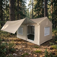 Tente de camping gonflable imperméable en tissu Oxford de haute qualité, 4 saisons, ouverture automatique rapide, une chambre, un salon