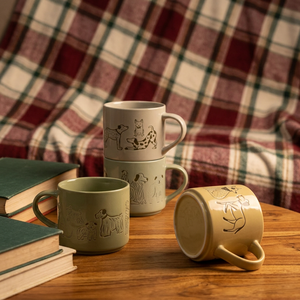 แก้วกาแฟพอร์ซเลนลายการ์ตูนแมวและสุนัขน่ารัก วาดด้วยมือ ขายดี ใช้กับไมโครเวฟและเครื่องล้างจานได้ เหมาะสำหรับใช้ในบ้าน สำนักงาน ห้องครัว หรือเป็นของขวัญ - Product Image 2