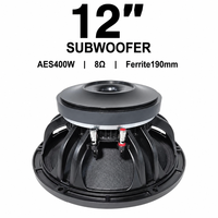 Haut-parleurs audio professionnels LS HDW-1236 400W, subwoofer de 12 pouces avec coque métallique et réponse en fréquence de 56-4KHz
