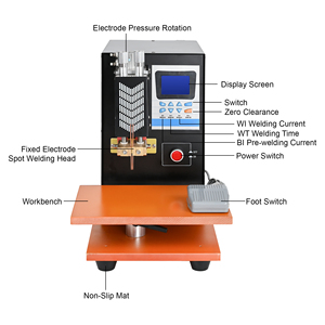 Máquina de soldadura por puntos a batería para paquetes de iones de litio, tipo pedal portátil con corriente y tiempo de soldadura ajustables - Product Image 6