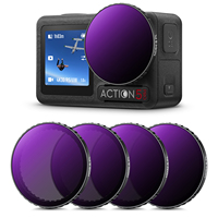 Kit de filtres pour caméra d'action K&F Concept, lot de 4, ND8/PL, ND16/PL, ND32/PL, ND64/PL, pour DJI Osmo Action 4&5 Pro HD, multi-couches