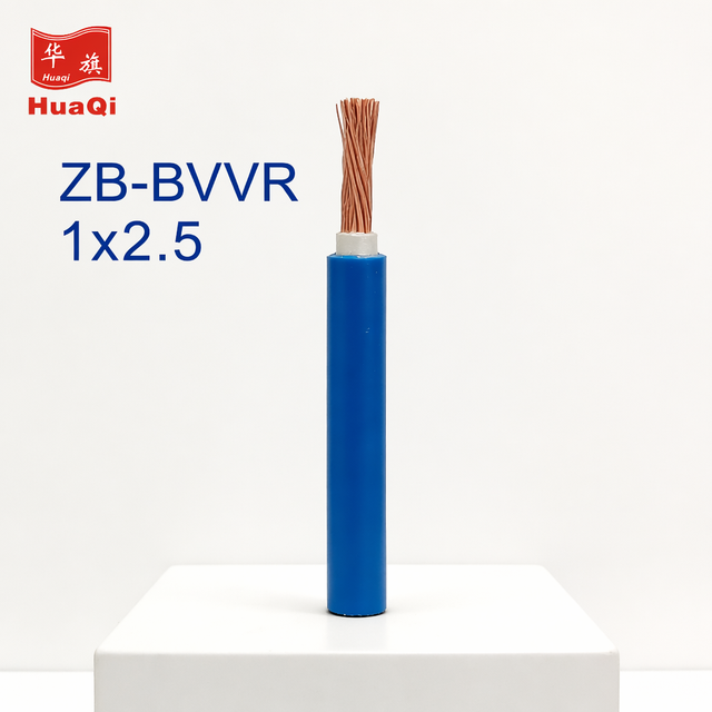 HUAQI ZB-BVVR 1x2.5 mm² Flame Retardant Copper Cable Flexible Building Wire for Safe Electrical Installations