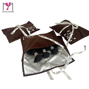 Customizable Logo Hair Bag with Soft Satin Ribbon Biodegradable Poly Material for Cosmetics Perfumes <b>Lipsticks</b> Eye Creams - Product Image 3