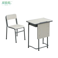 Chaise de bureau scolaire individuelle en acier moderne, robuste et ergonomique, réglable en hauteur, vente en gros d'usine pour les achats scolaires
