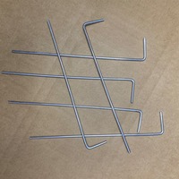 Piquets de fixation en forme de 7, galvanisés, épaissis et allongés, sur mesure, pour tente de jardin extérieure, robustes, pour fixation au sol