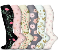 Chaussettes de sport personnalisées, chaussettes de compression hautes jusqu'au genou, chaussettes respirantes pour un usage quotidien, chaussettes de compression pour la course à pied