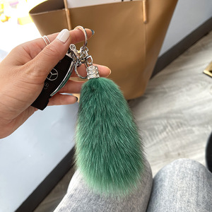 Chaveiros de Cauda de Raposa em Pele de Coelho Genuína para Mulheres e Homens, Pingente de Pompom, Suporte para Chaves, Enfeites Fofos para Pendurar em Bolsas, Acessórios - Product Image 6