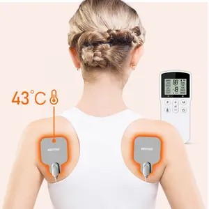 2023 New Product Heated Electric Pulse Massage Pain Relief Tens Machine Unit Ems Muscle Stimulator Body Physiotherapy Massager