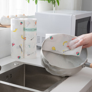 Paño de cocina para personas perezosas, no se adhiere fácilmente al aceite, papel absorbente de aceite lavable con agua, paño de cocina, tela no tejida, seco - Product Image 2