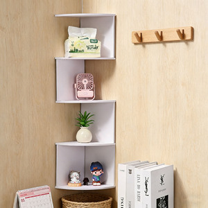 Creative Home Corner Shelf Triangular Wall Mounted 5 Layer <b>Storage</b> Rack For <b>Kitchen</b> Books Stationery Easy Installation - Product Image 2