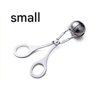 Alat Pembuat Bakso Klip Pembentuk Bakso Isi Anti Lengket untuk Pemula Sendok Masak Stainless Steel