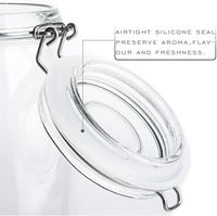 Bocaux en verre pour aliments 500ml 750ml 1500ml, bocaux de rangement de cuisine, bocaux en verre hermétiques vides, bocaux Mason en verre à couvercle à clip