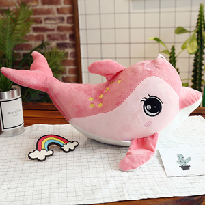 Boneka Plush Lumba-lumba Biru Pink Lucu Grosir, Mainan Akuarium Paus, Bantal Tidur Anak, Boneka Plush - Product Image 6