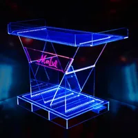 Bar à LED moderne Table de DJ KTV Party Private Room Table de DJ lumineuse Discothèque Fer mobile Acrylique Cabine mobile DJ Led