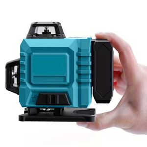 Набор лазерного уровня на 16 линий, 360° 4D самовыравнивающийся лазерный уровень с перекрестными линиями, поворотное основание и 2 аккумулятора для строительства - Product Image 2